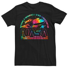 Мужская футболка с логотипом NASA Space Shuttle Tie Dye Licensed Character
