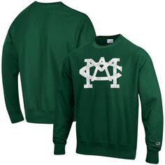 Мужской зеленый пуловер обратного переплетения с логотипом Michigan State Spartans Vault Logo Champion