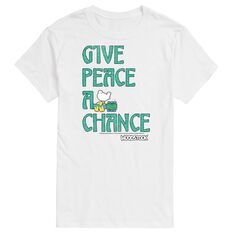 Большая и высокая футболка Woodstock с надписью &quot;Give Peace A Chance&quot; License, белый
