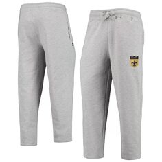 Мужские серые спортивные штаны для бега New Orleans Saints Team Throwback Option Starter
