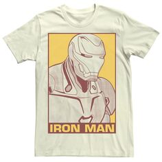 Мужская футболка с короткими рукавами и рисунком Pop Iron Man Marvel