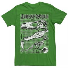 Мужская футболка с изображением двух костей тираннозавра Jurassic World