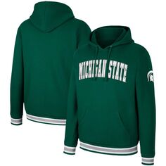 Мужской зеленый пуловер с капюшоном Michigan State Spartans Varsity Arch Colosseum