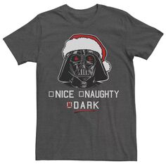 Мужская футболка Darth Vader Dark List с рождественским рисунком Санта-Клауса Star Wars