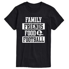 Футбольная футболка с едой для больших и высоких семейных друзей Licensed Character, черный