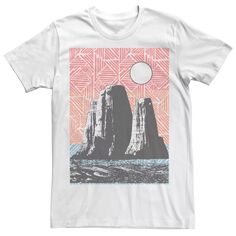 Мужская футболка с плакатом Mesa Mountains и геометрическим рисунком Licensed Character