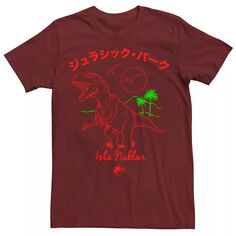 Мужская футболка с контуром Kanji T Rex Jurassic Park
