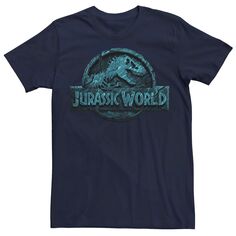 Мужская футболка Two с логотипом Lost In The Deep Jurassic World, синий