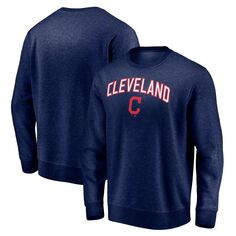 Мужской темно-синий пуловер с фирменным логотипом Cleveland Indians Gametime Arch Fanatics
