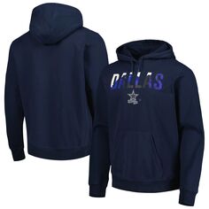 Мужской темно-синий пуловер с капюшоном Dallas Cowboys Sideline New Era