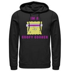 Мужская толстовка с рисунком Губка Боб Квадратные Штаны I&apos;m A Goofy Goober и портретом Nickelodeon, черный