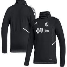 Мужская черная/серая утепленная футболка с реглан Minnesota United FC AEROREADY adidas
