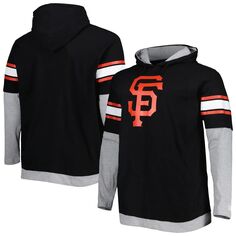 Мужской черный пуловер с капюшоном San Francisco Giants Big &amp; Tall Twofer New Era