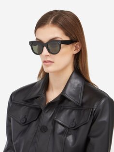 Круглые солнцезащитные очки из ацетата Celine Eyewear, черный