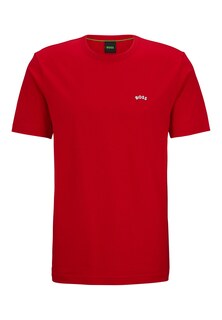 Футболка BOSS TEE CURVED Regular Fit, красный