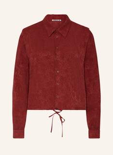 Блуза рубашка VANILIA aus Jacquard, темно-красный