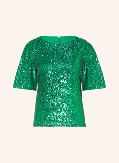 Блуза V by Vera Mont mit Pailletten und Cut-out, зеленый