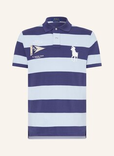 Рубашка поло POLO RALPH LAUREN Piqué Custom Slim Fit, светло-синий