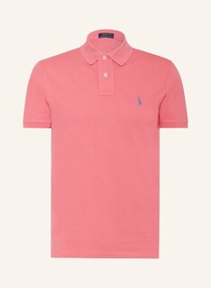 Рубашка поло POLO RALPH LAUREN Piqué Custom Slim Fit, розовый
