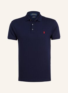 Рубашка поло POLO RALPH LAUREN Piqué Slim Fit, темно-синий