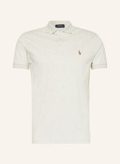 Рубашка поло POLO RALPH LAUREN Jersey Custom Slim Fit, экру