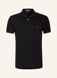 Рубашка поло POLO RALPH LAUREN Piqué Slim Fit, черный