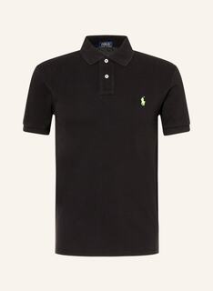 Рубашка поло POLO RALPH LAUREN Piqué Slim Fit, черный