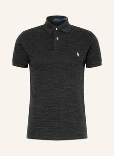 Рубашка поло POLO RALPH LAUREN Piqué Slim Fit, черный