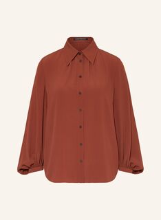 Блуза рубашка LUISA CERANO mit Seide, коричневый