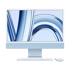 Моноблок Apple iMac 24&apos;&apos; М3 (2023), 8 CPU/10 GPU, 8ГБ/256 ГБ, Gigabit Ethernet, Blue, английская клавиатура