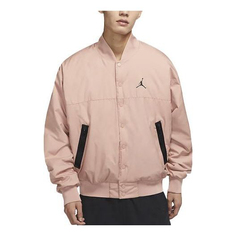Куртка Men&apos;s Jordan Logo Baseball Collar Contrasting Colors Autumn Rose Retro Gray, Розовый