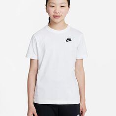 Футболка Nike Sportswear Older Kids&apos;, белый