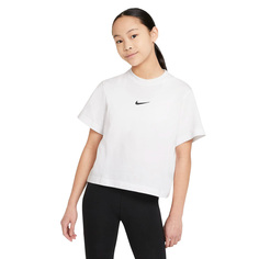 Футболка Nike Sportswear Older Kids&apos;, белый/черный