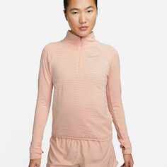 Лонгслив Nike Therma-FIT Element Women&apos;s 1/2-Zip Running, светло-розовый