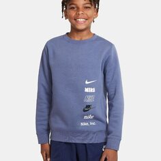 Свитшот Nike Sportswear Big Kids&apos; Boys, черный/белый/синий