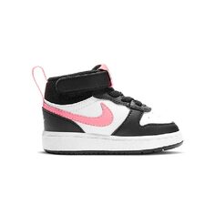 Кроссовки Nike Court Borough Mid 2 TD, черный/белый/розовый