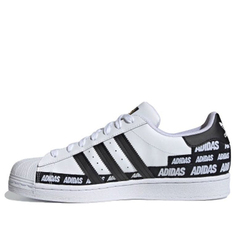 Кроссовки Adidas Superstar &apos;Wordmark Heel Stripe - White Black&apos;, Черный
