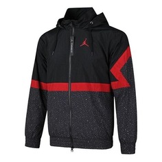 Куртка Nike Air Jordan Sports Windproof Hooded, черный/красный