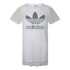 Платье Adidas originals Round Neck Pullover Short Sleeve White, Белый