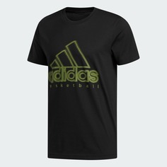 Футболка Adidas Basketball Wanted Logo, черный