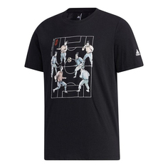 Футболка Adidas Ub Gfx Tee 2 Funny Printing Sports Short Sleeve Black, Черный