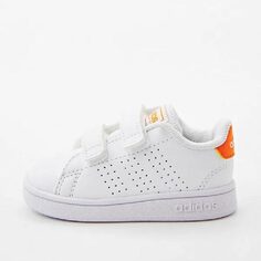 Кеды для мальчика adidas, белый/оранжевый