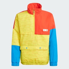 Куртка Adidas Lifestyle х Classic Lego Bricks Half-zip Warm, желтый/мультиколор