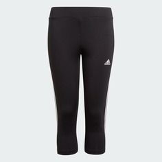 Тайтсы Adidas Sportswear Designed To Move 3-stripes 3/4, черный/белый