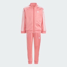 Спортивный костюм Adidas Originals Adicolor SST, 2 предмета, розовый/белый