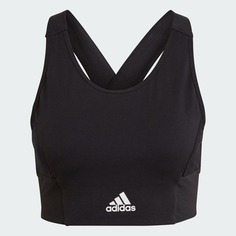 Спортивный бюстгальтер Adidas Women Designed To Move Aeroready Light Support, черный/белый