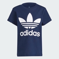 Футболка Adidas Originals Trefoil, синий/белый