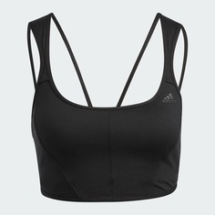 Спортивный бюстгальтер Adidas Coreflow Medium-support Long Line, черный