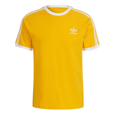 Футболка Adidas originals Stripe Brand Logo Round Neck Short Sleeve Yellow T-Shirt, Желтый
