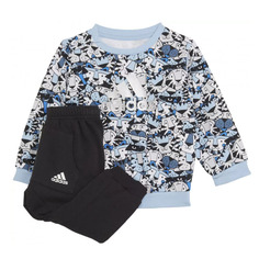 Спортивный костюм Adidas I Aop Jog Ft, голубой/черный